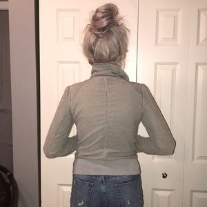 Gray Corduroy Bomber Jacket